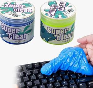 lot 254 image: 2-Pack Super Clean Cleaning Gel Putty for Keyboard and Car Interior - Brand New