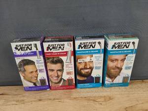 lot 274 image: 4 Boxes Just for Men Hair & Beard Color Collection - Brand New