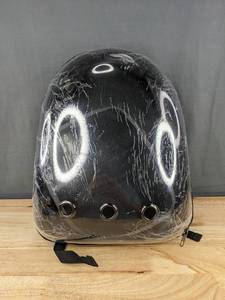 lot 278 image: Pet Cat Space Bag Travel Backpack, Black, Transparent, Breathable - Brand New