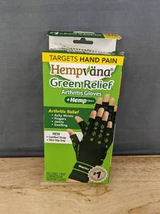 lot 279 image: Hempvana Green Relief Arthritis Gloves LXL - Brand New
