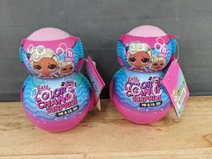 lot 312M image: 2 LOL Surprise Color Change Surprise Me & Lil Sis Dolls, $30 Retail Each - Brand New M
