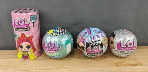 lot 244M image: 4 New LOL Surprise Dolls - Hairgoals, Dance, Movie Magic, Bling - Brand New M