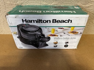 lot 5 image: Hamilton Beach Double Belgian Waffle Maker in Box