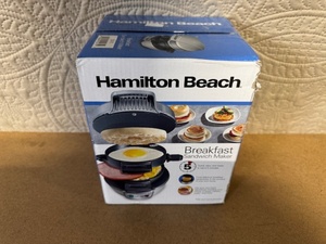 lot 29 image: Hamilton Beach Breakfast Sandwich Maker in Box