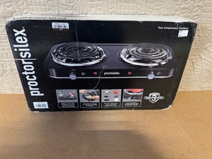lot 31 image: Proctor Silex Double Burner Hot Plate