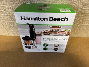 lot 37 image: Hamilton Beach Immersion Blender with 4 Attachments