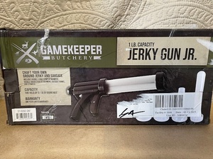 lot 112 image: Gamekeeper Butchery Jerky Gun Jr. 1 lb Capacity with Nozzles