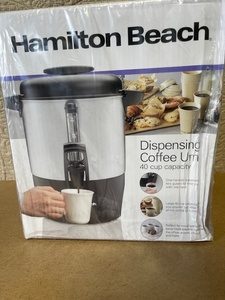 lot 113 image: Hamilton Beach 40 Cup Dispensing Coffee Urn Sealed