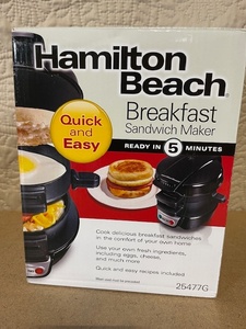 lot 117 image: Hamilton Beach Breakfast Sandwich Maker Model 25477G