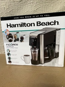 lot 122 image: Hamilton Beach FlexBrew Advanced 5-in-1 Coffee Maker.