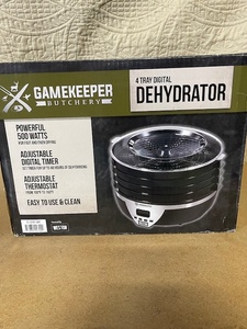lot 124 image: Gamekeeper Butchery 4 Tray Digital Dehydrator, 500 Watt, Adjustable Timer and Thermostat