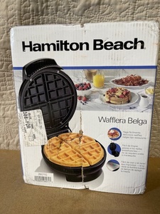 lot 125 image: Hamilton Beach Belgian Waffle Maker in Box