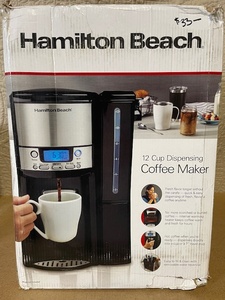 lot 139 image: Hamilton Beach 12 Cup Dispensing Coffee Maker with Timer