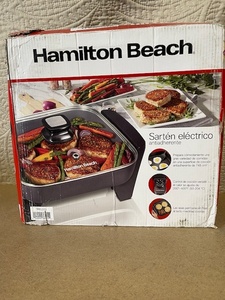 lot 141 image: Hamilton Beach Nonstick Electric Skillet with Adjustable Temperature