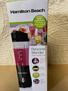 lot 149 image: Hamilton Beach Personal Blender with Travel Lid