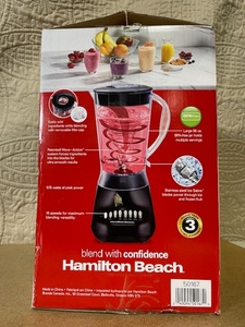 lot 157 image: Hamilton Beach Smoothie Blender 10 Speeds 56 oz BPA-Free Jar