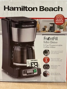 lot 170 image: Hamilton Beach FrontFill Mini Brew 5 Cup Programmable Coffee Maker