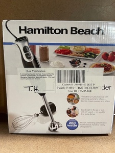 lot 171 image: Hamilton Beach 2-Speed Hand Blender with Attachments, 260 Watts