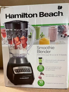 lot 188 image: Hamilton Beach Smoothie Blender with 56 oz Jar and 10 Speeds
