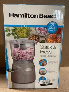 lot 192 image: Hamilton Beach Stack & Press 3 Cup Food Chopper