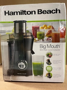 lot 200 image: Hamilton Beach Big Mouth 800 Watt Juice Extractor