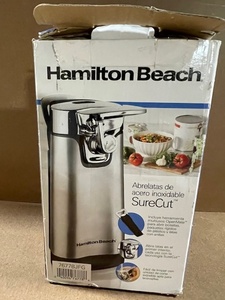 lot 206 image: Hamilton Beach Stainless Steel SureCut Electric Can Opener