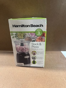 lot 212 image: Hamilton Beach Stack & Press Food Chopper 3 Cup Capacity