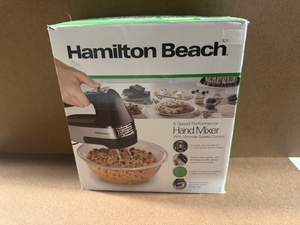 lot 224 image: Hamilton Beach 6 Speed Performance Hand Mixer in Box