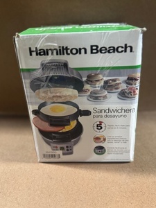 lot 225 image: Hamilton Beach Breakfast Sandwich Maker in Box