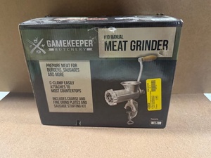lot 233 image: Gamekeeper Butchery #10 Manual Meat Grinder with C-Clamp