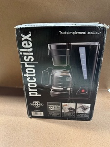 lot 259 image: Proctor Silex 12 Cup Coffee Maker in Box