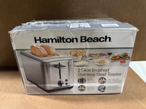 lot 269 image: Hamilton Beach 2 Slice Brushed Stainless Steel Toaster