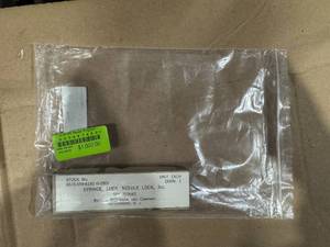 lot 23SK image: Old Glass Syringe (587453) Luer Needle Lock 3 cc.