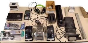 lot 49 image: Electronic Lot with alittle of everything from Brother Label printer, Logistic headset & more  See pictures
