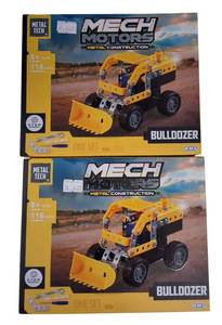 lot 72 image: Metal Tech- 2 pack  Mech Motors Bulldozer