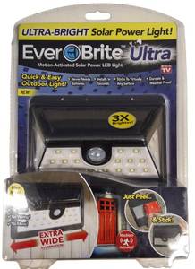 lot 79 image: Ever Brite Ultra 4.8-Watt Equivalent Black Motion Activated Outdoor Integrated LED Area Light with 24 White Solar Light