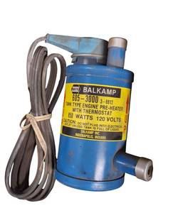 lot 92 image: NAPA - Balkamp  605-300 Tank Type Engine Pre-heater w thermostat