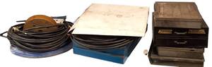 lot 110 image: Speedometer lot includes items from the fittings kit with tools , cable & housing along w  PEX.