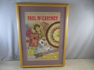 lot 1 image: (A-4) Framed Vintage Paul McCartney...
