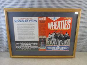 lot 4 image: (A-4) Framed Vintage 1987 Minnesota...