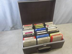 lot 31 image: (BS) Vintage 8-Track Case Full of A...