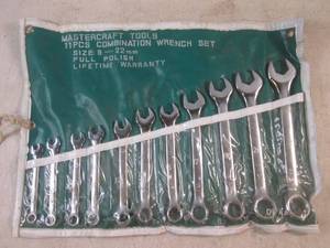 lot 46 image: (BSB) 11pc Wrench Set Metric 8-22mm...