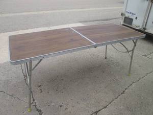 lot 52 image: (RMWS) Portable Folding Table 72 x...