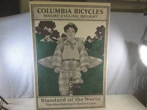 lot 143 image: (BSB) Vintage Columbia Bicycles Adv...