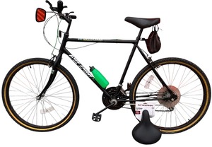lot 076 image: Vintage 1970-1980s Free Spirit Grand Peak All-Terrain Mountain Bike with Brand New Schwinn Bike Seat, 18 speed gear system, 26 tires