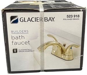 lot 167 image: Glacier Bay Polished Brass Bath Faucet, B