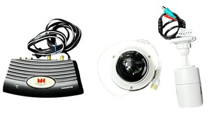 lot 166 image: Monster Cable Connect All 200 Dome and IR Security Camera Bundle