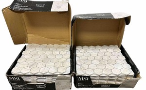 lot 108 image: Tiles-Angora, 2 Hexagon, Two Boxes