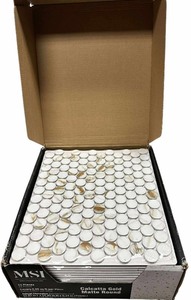 lot 110 image: Tiles- Calcatta Gold, Round Matte