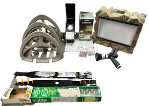 lot 124 image: Garden Bundle  21 Power Rake, 22 Lawn Mower Blade